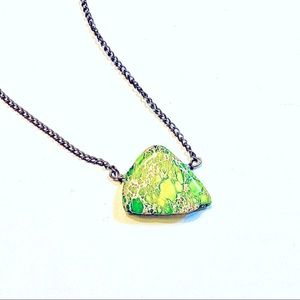 Handmade “Rock On” Lime Imperial Jasper Necklace